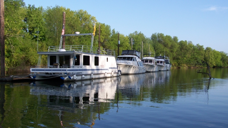 lots of yachts, Gilbert River, August 23rd, 2009